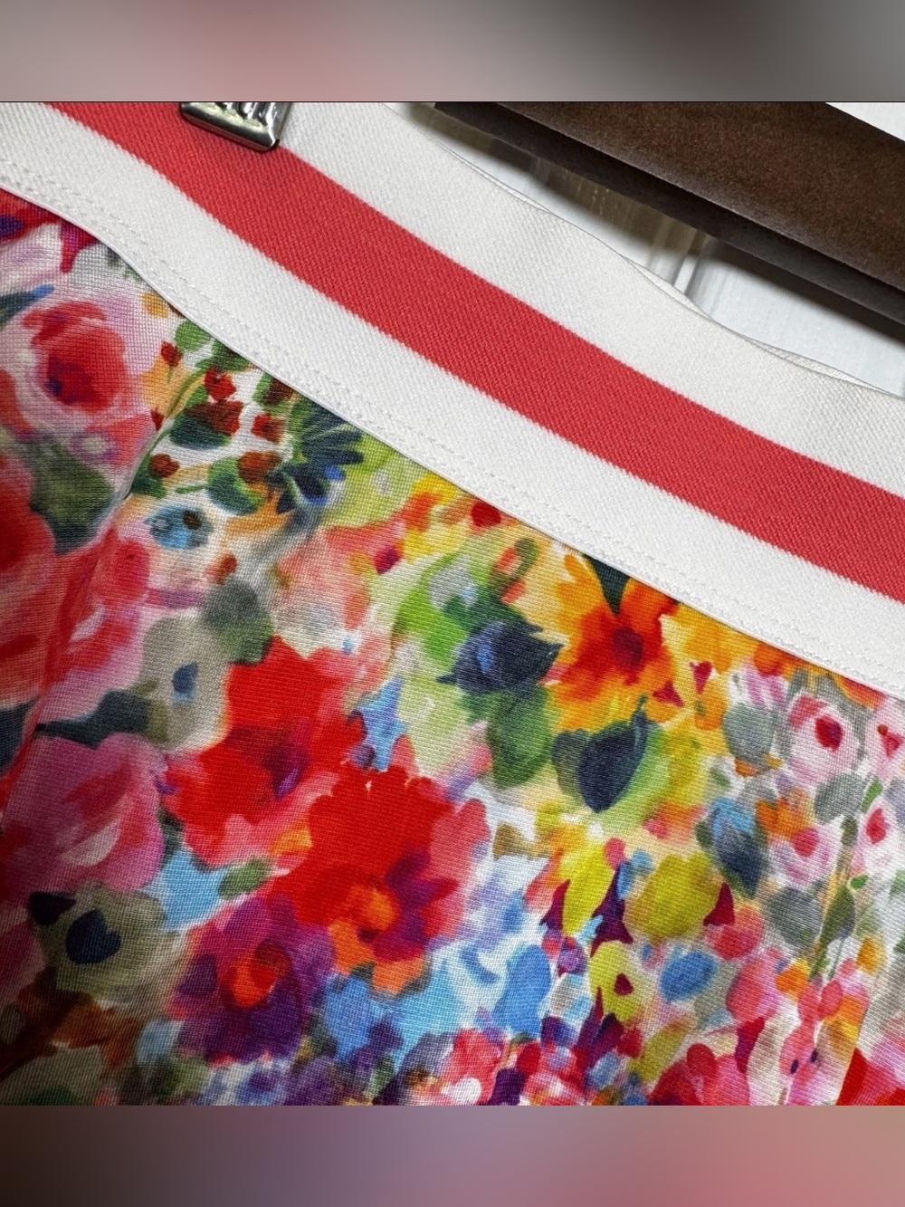 Alice + Olivia Blaise Trapeze Mini Skort Garden Floral Print Pleated Size Large - Picture 5 of 10